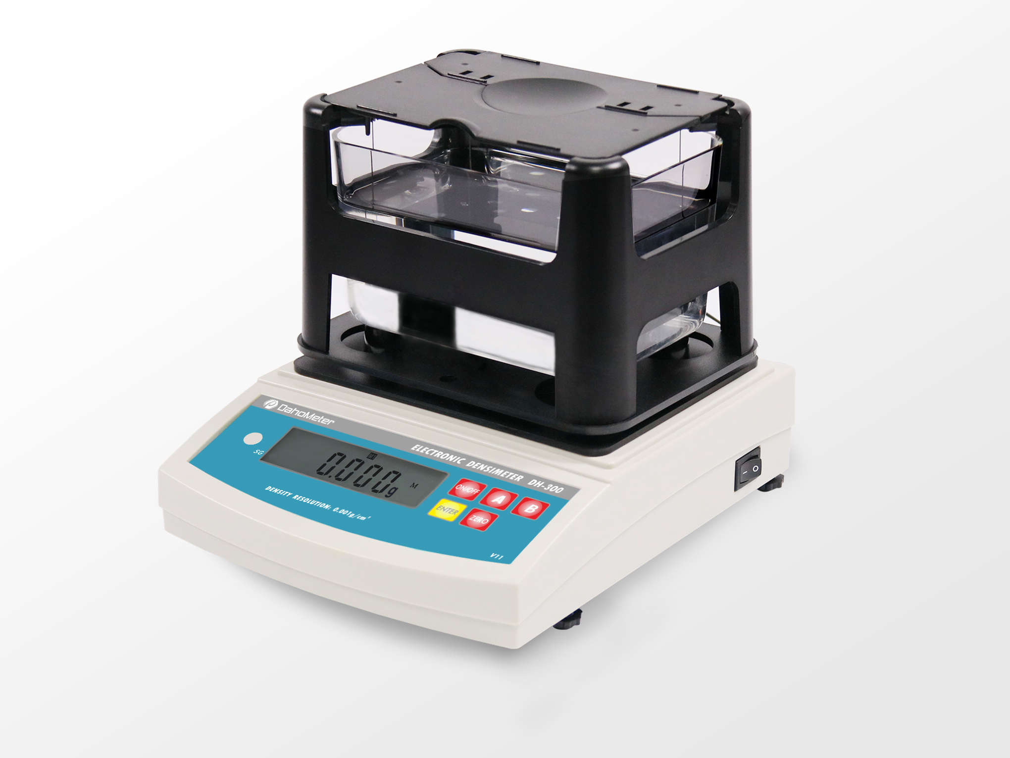 高分子數(shù)顯比重計DH-300操作簡單方便、測量快速、結(jié)果精準、經(jīng)久耐用，是一款經(jīng)濟型密度計；廣泛應(yīng)用于橡膠、塑膠、電線電纜、復(fù)合材料、高分子材料、鞋業(yè)、硬質(zhì)合金、輪胎、等行業(yè)。